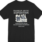 Franklin Arctic Expedition Escape Room Back Print Premium Tee - Black back