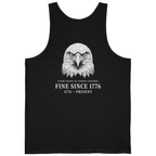 Stressed Eagle Fine Since Back Print Tank Top - Black back