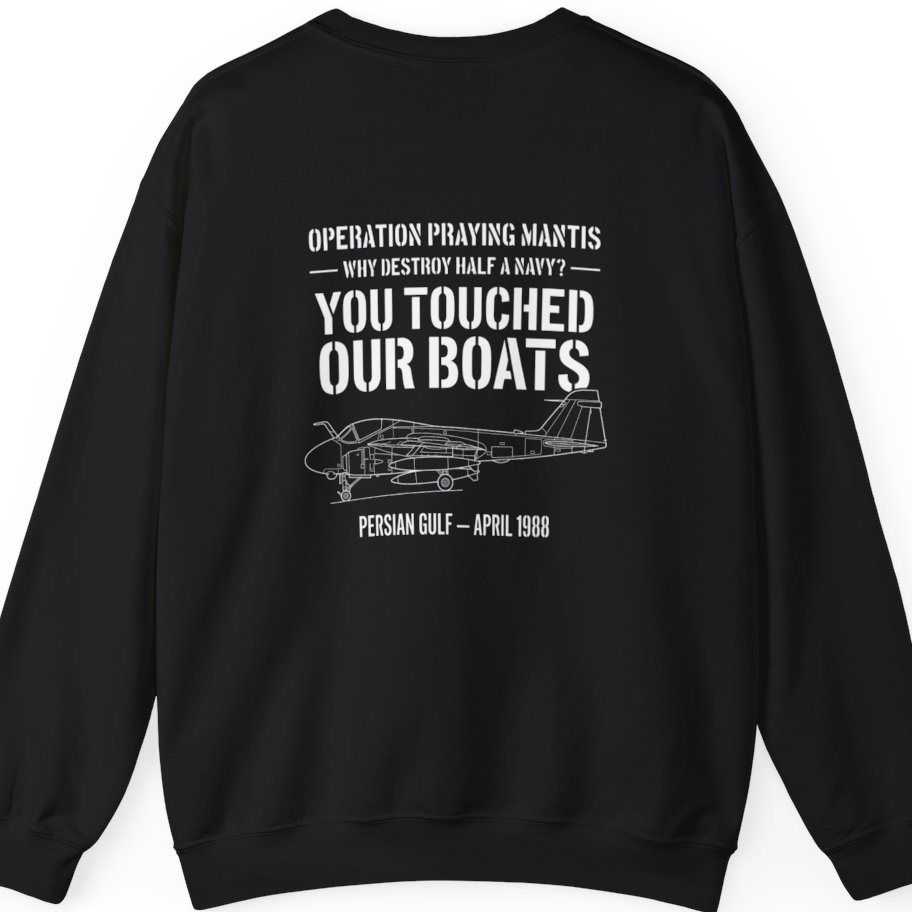 Operation Praying Mantis Back Print Sweatshirt - Black back