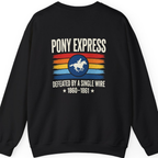 Pony Express Memorial Back Print Sweatshirt - Black back