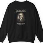 Woodrow Wilson Fourteen Points Procrastination Back Print Sweatshirt - Black back