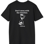 Time Travel Paradox Back Print T-Shirt - Black back