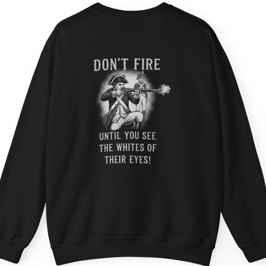 Don'T Fire Until You See Back Print Sweatshirt - Black back