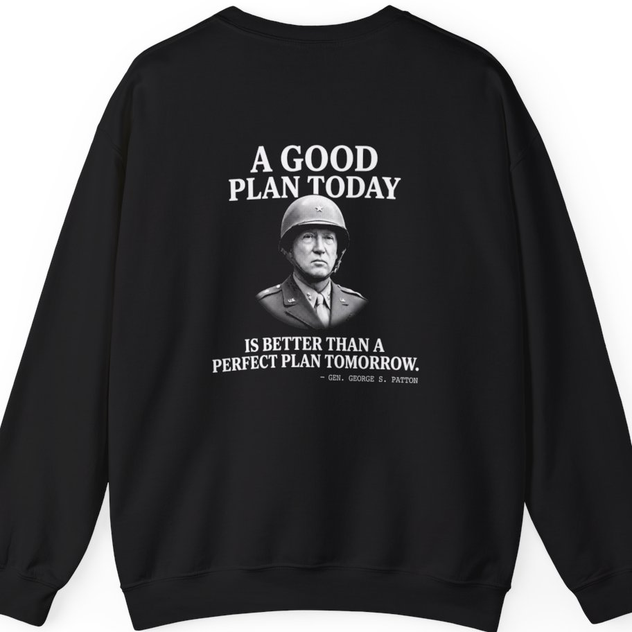 Patton Good Plan Back Print Sweatshirt - Black back