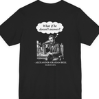 First Phone Call Panic Back Print Premium Tee - Black back