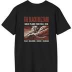 Black Blizzard Dust Tour Back Print T-Shirt - Black back