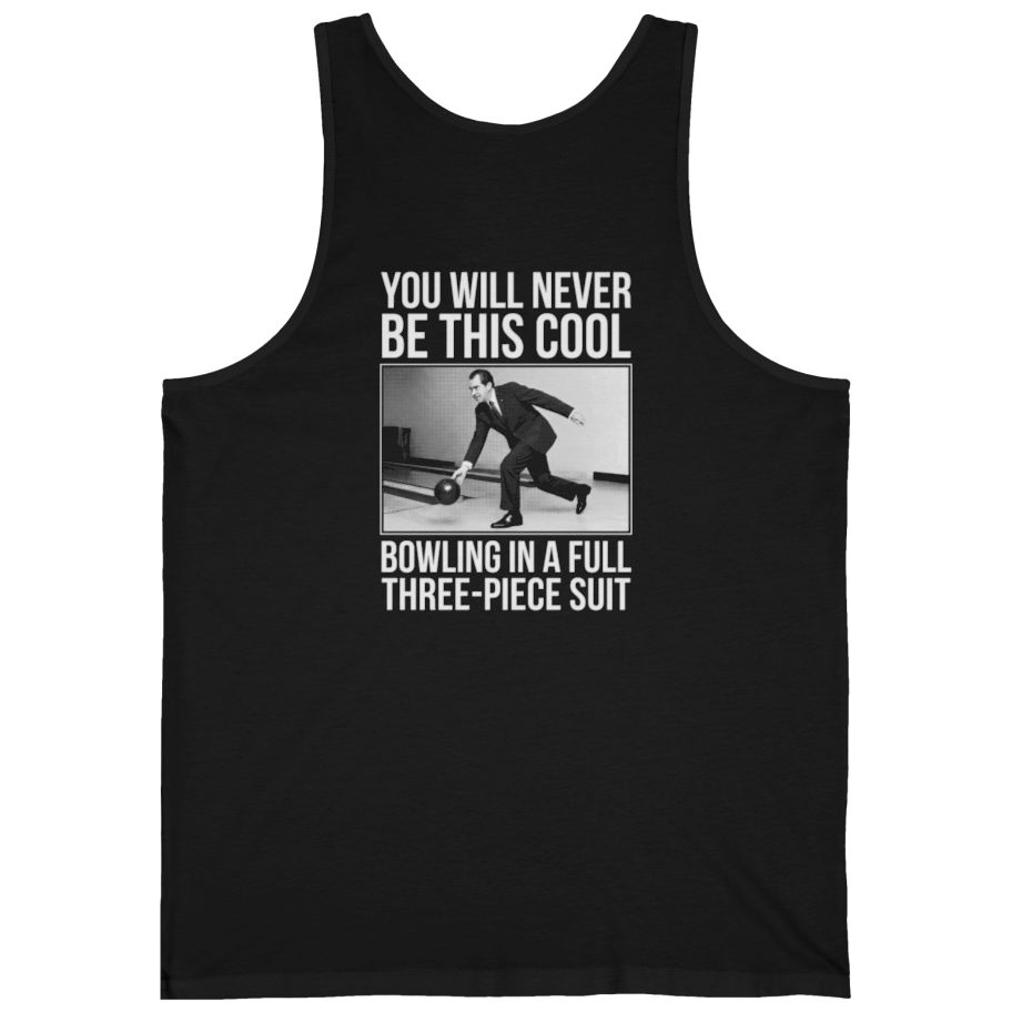Nixon Suit Bowling Flex Back Print Tank Top - Black back