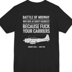 Battle of Midway Back Print Premium Tee - Black back