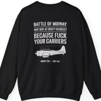 Battle of Midway Back Print Sweatshirt - Black back
