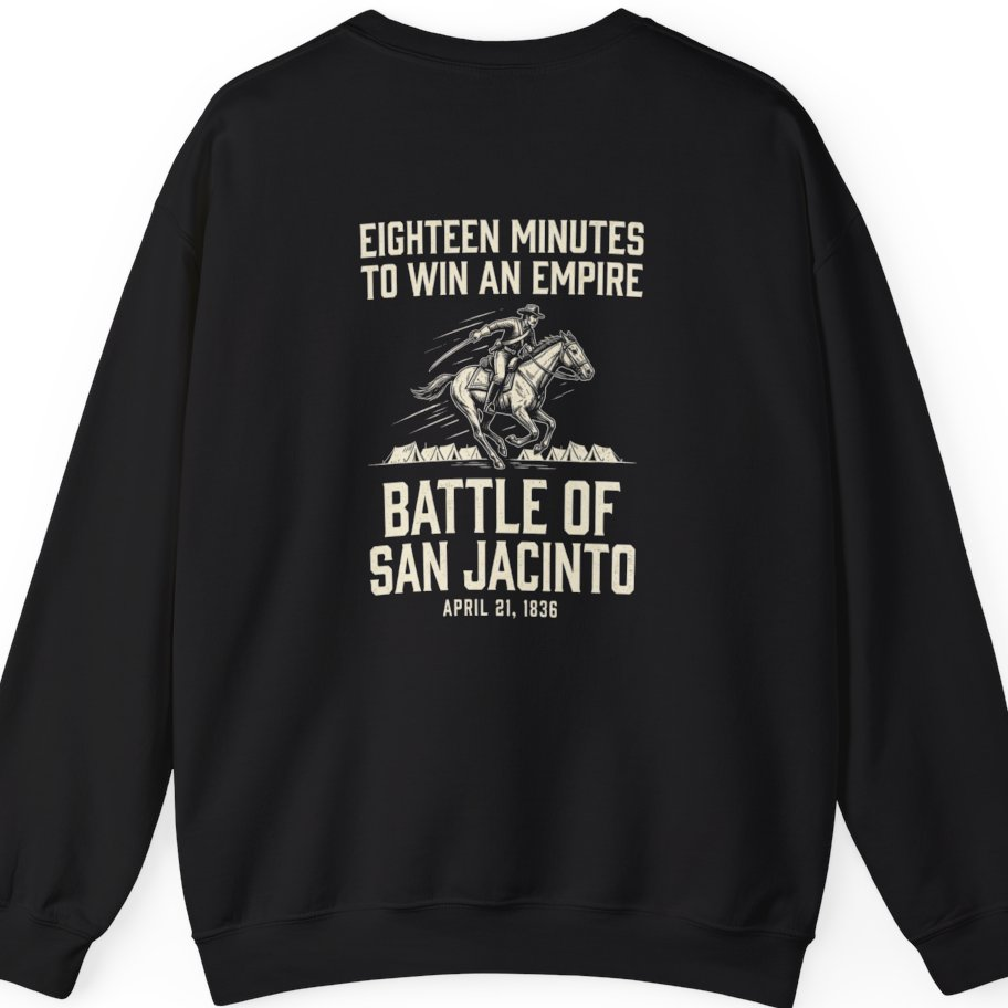 San Jacinto Eighteen Minutes Back Print Sweatshirt - Black back