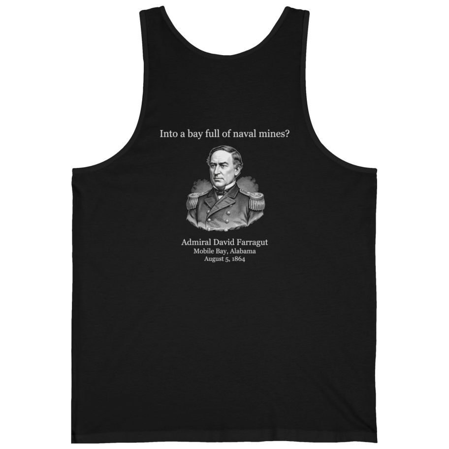 Mobile Bay Minefield Back Print Tank Top - Black back