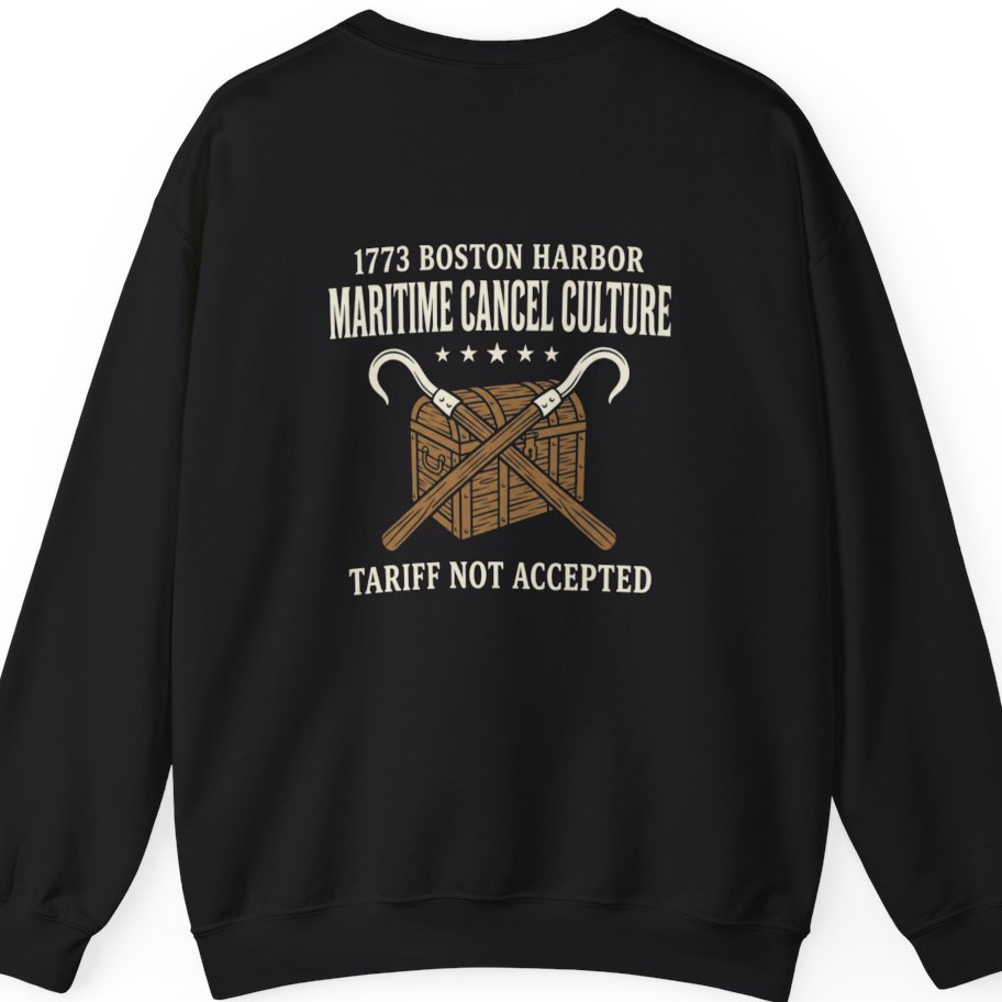 Maritime Cancel Culture Back Print Sweatshirt - Black back