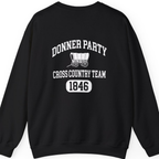Donner Party Cross Country Team Back Print Sweatshirt - Black back