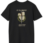 Et Tu Brute Julius Caesar Back Print T-Shirt - Black back