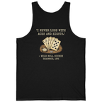 Dead Mans Hand Poker Back Print Tank Top - Black back