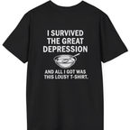 Great Depression Back Print T-Shirt - Black back