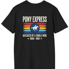 Pony Express Memorial Back Print T-Shirt - Black back