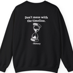 Time Travel Paradox Back Print Sweatshirt - Black back