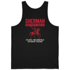 Sherman Deep South Tour Vintage Back Print Tank Top - Black back