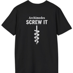 Archimedes Screw It Back Print T-Shirt - Black back