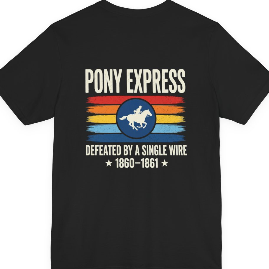 Pony Express Memorial Back Print Premium Tee - Black back
