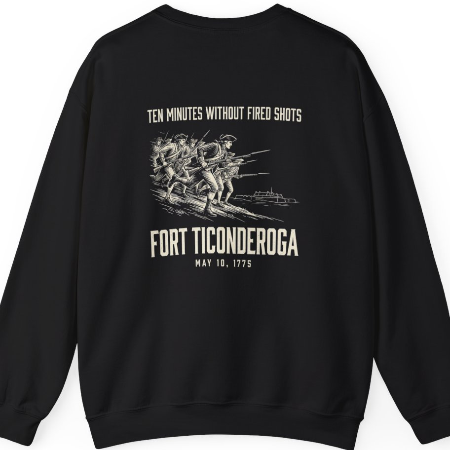 Fort Ticonderoga Ten Minutes Back Print Sweatshirt - Black back