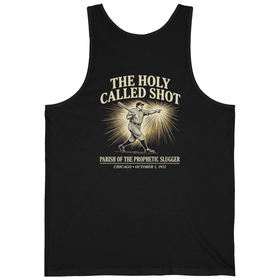 Divine Called Shot Back Print Tank Top - Black back