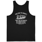 Whites of Their Eyes Bunker Back Print Tank Top - Black back
