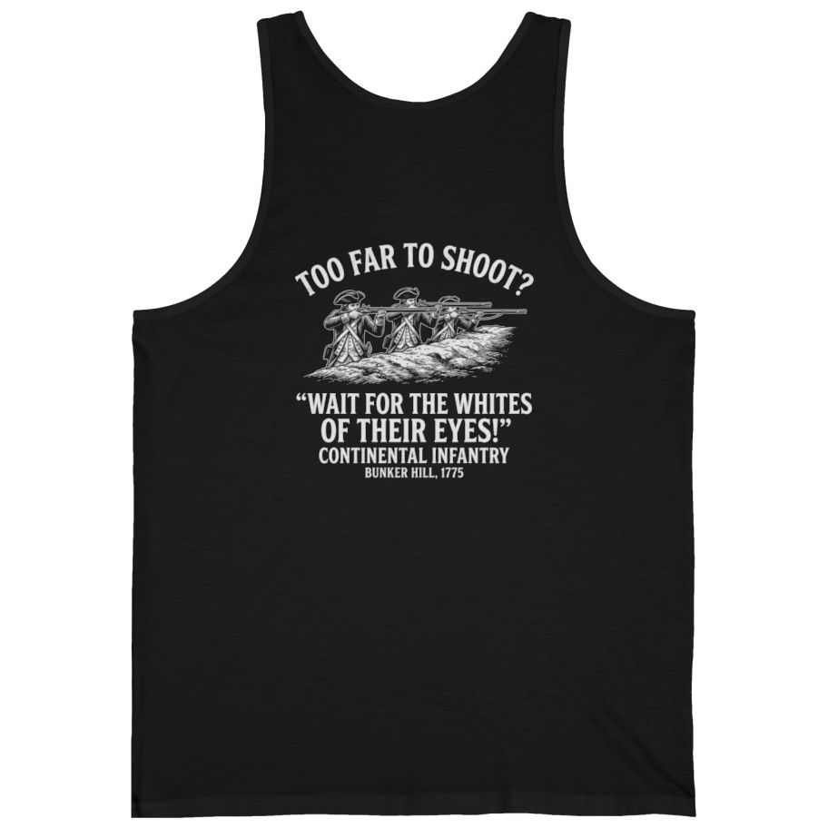 Whites of Their Eyes Bunker Back Print Tank Top - Black back
