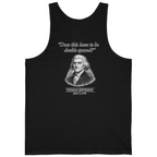 Thomas Jefferson Procrastination Double Spaced Back Print Tank Top - Black back
