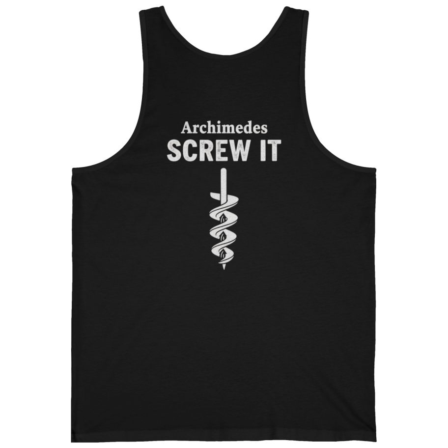 Archimedes Screw It Back Print Tank Top - Black back