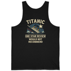 Titanic One Star Review Back Print Tank Top - Black back