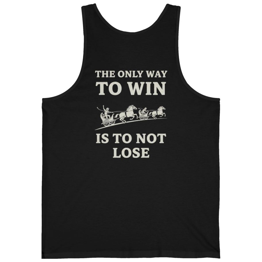 The Only Way To Win Back Print Tank Top - Black back