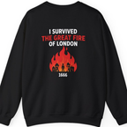 I Survived The Great Fire Back Print Sweatshirt - Black back