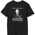 Eisenhower Planning Everything Back Print T-Shirt - Black back