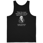 Madison Bill of Rights Deadline Back Print Tank Top - Black back