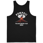 Pompeii Volcano Surfing Team Back Print Tank Top - Black back