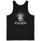 Lady Liberty We Are Thriving Back Print Tank Top - Black back