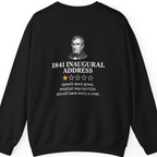 Inaugural Address Review Back Print Sweatshirt - Black back