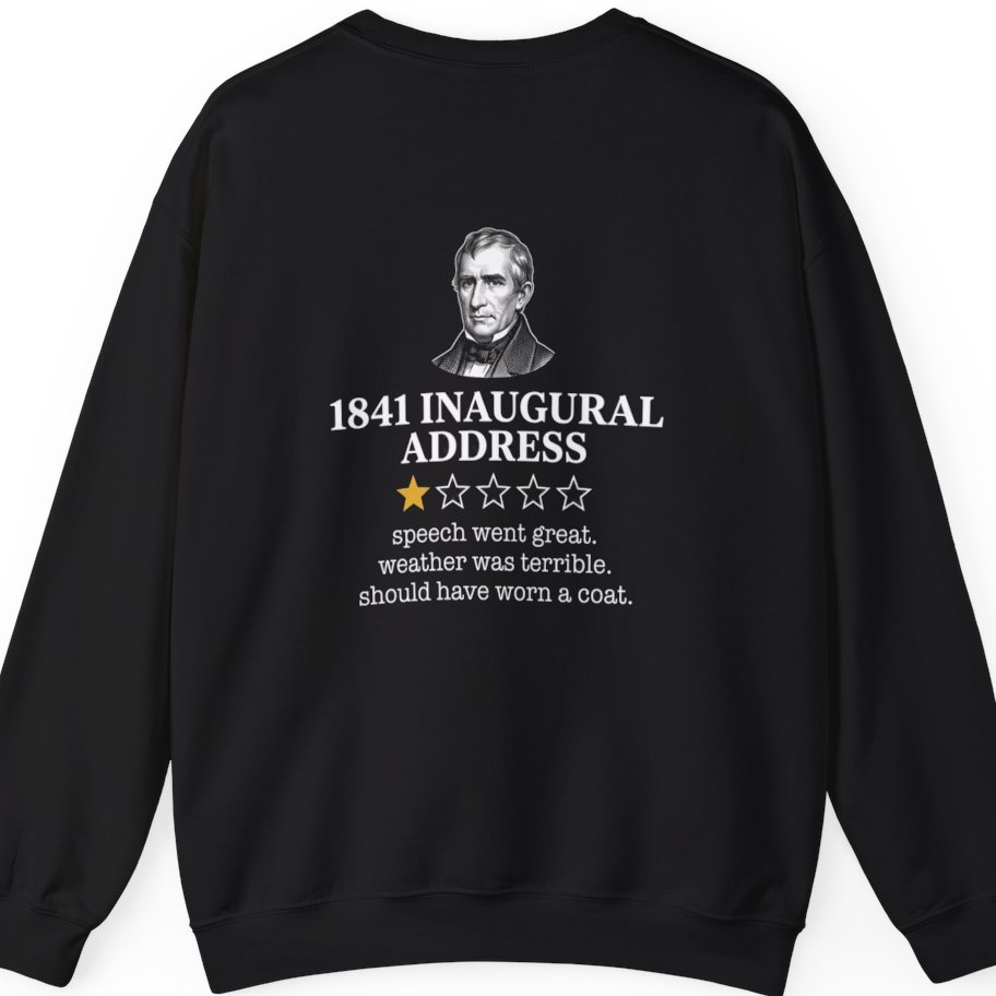 Inaugural Address Review Back Print Sweatshirt - Black back