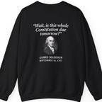 Madison Constitution Deadline Back Print Sweatshirt - Black back