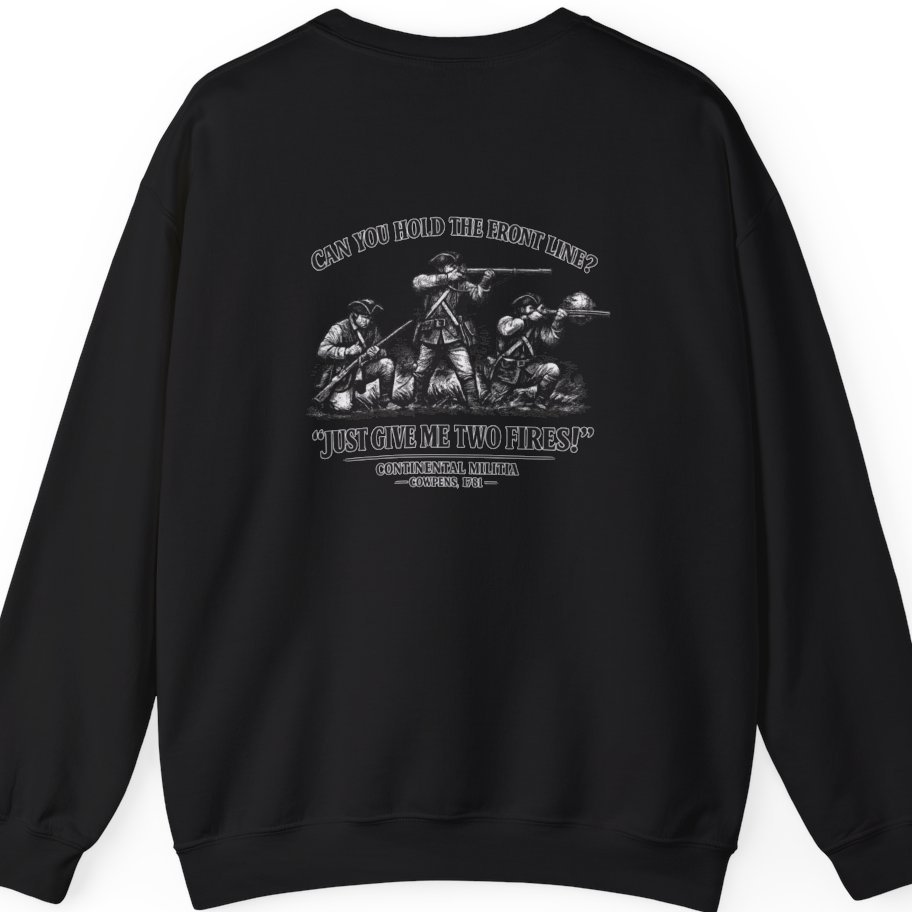 Continental Militia Two Fires Cowpens Back Print Sweatshirt - Black back