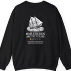 Hms Erebus Arctic Tours Back Print Sweatshirt - Black back