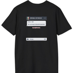 Texas Independence Group Chat Back Print T-Shirt - Black back