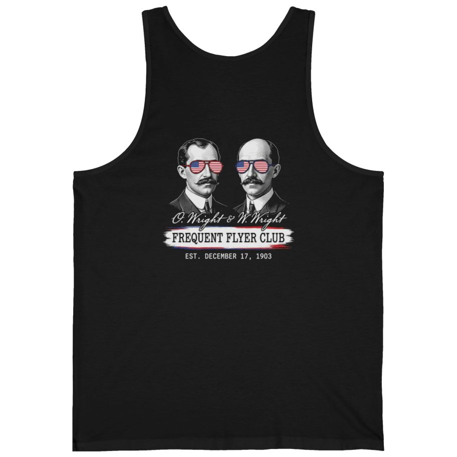 Wright Brothers Frequent Flyer Back Print Tank Top - Black back