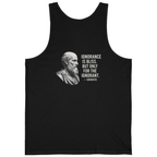 Socrates Ignorance Is Bliss Quote Back Print Tank Top - Black back