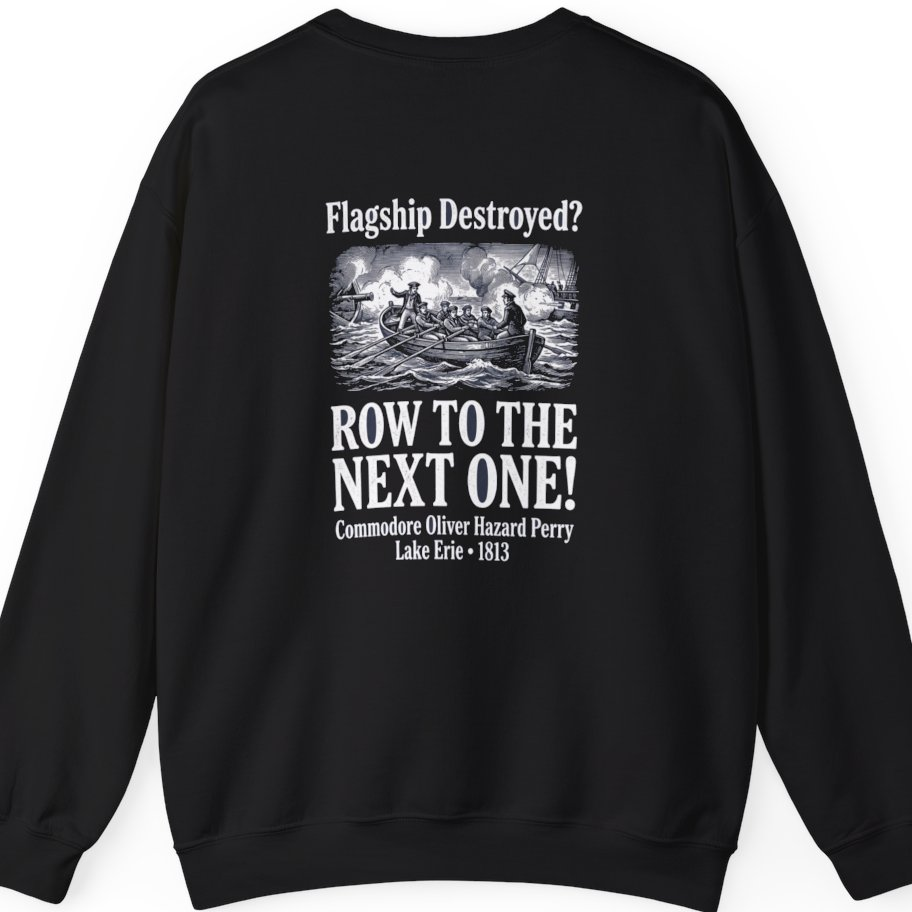 Row To The Next Ship Back Print Sweatshirt - Black back