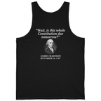 Madison Constitution Deadline Back Print Tank Top - Black back