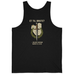 Et Tu Brute Julius Caesar Back Print Tank Top - Black back