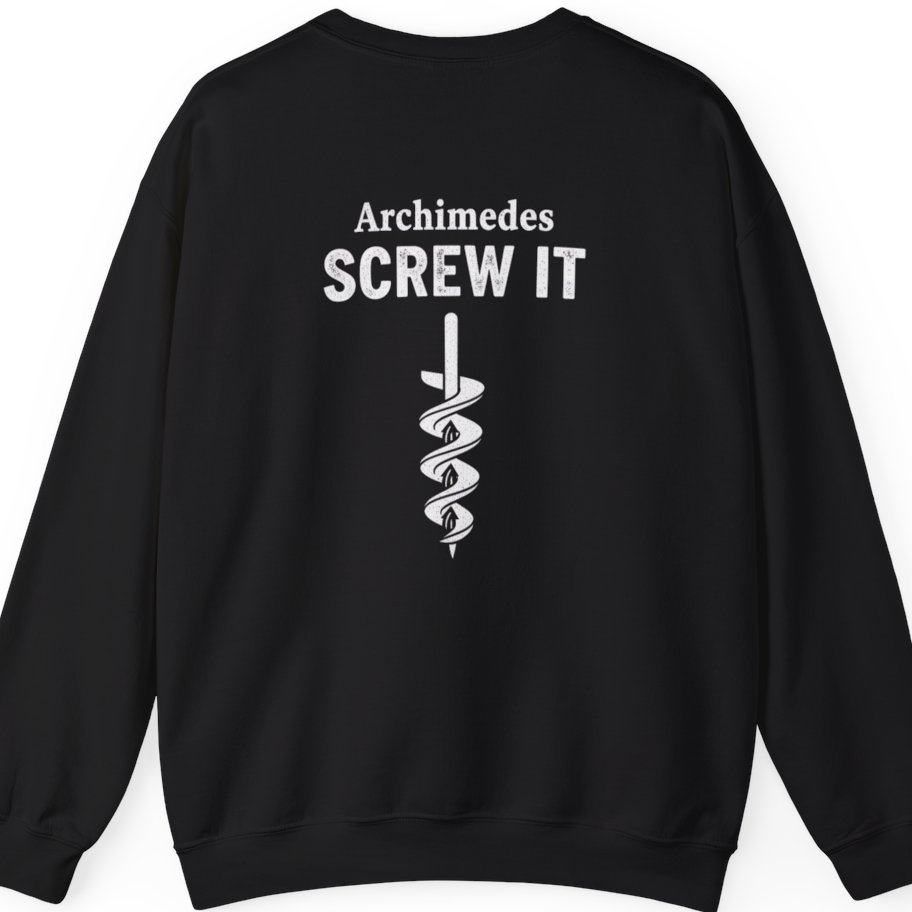Archimedes Screw It Back Print Sweatshirt - Black back